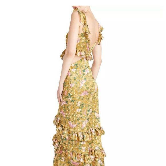 Amur - Magnolia Silk Cut-Out Floral Gown - Picture 5 of 6